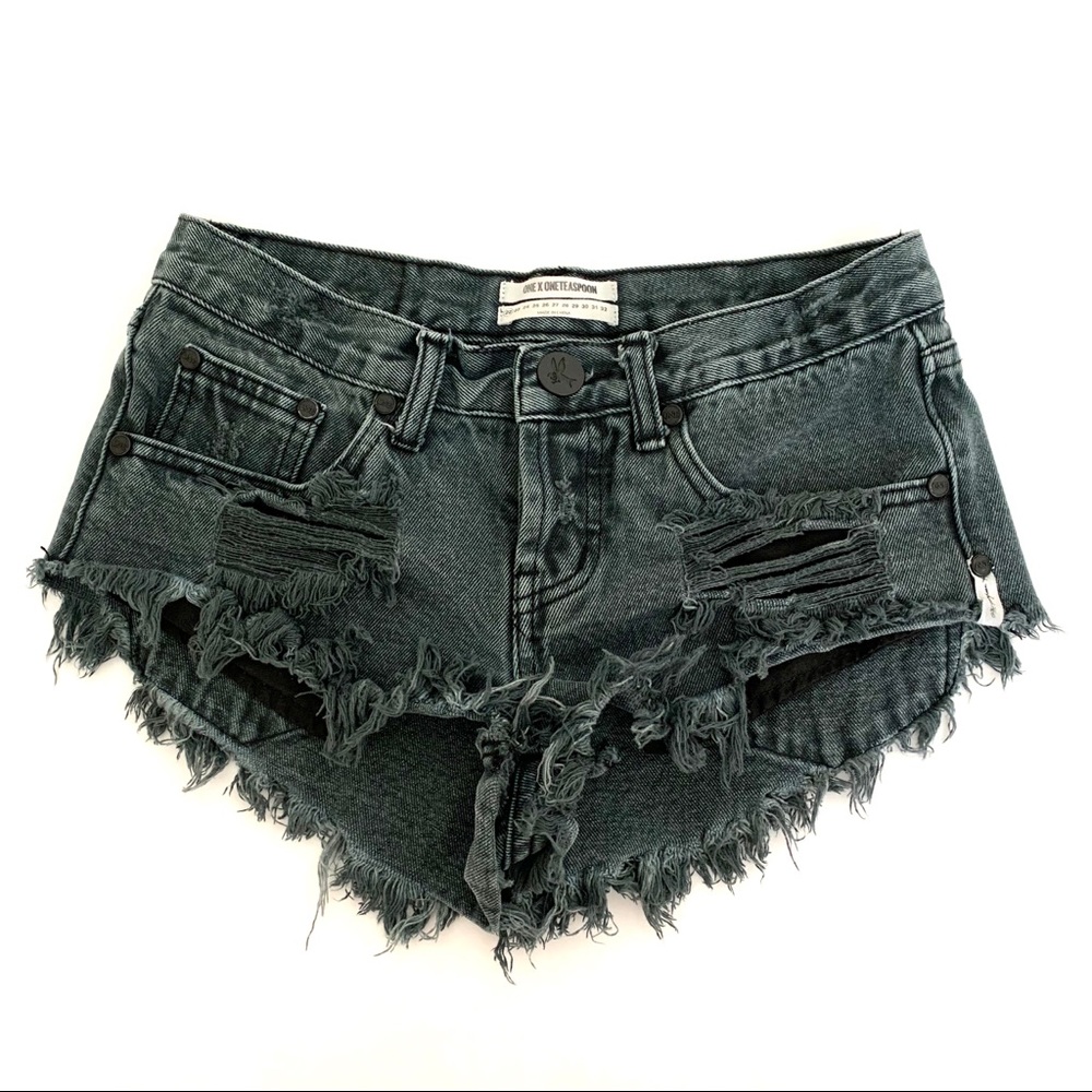 One Teaspoon Bandits Festival Distressed Shorts